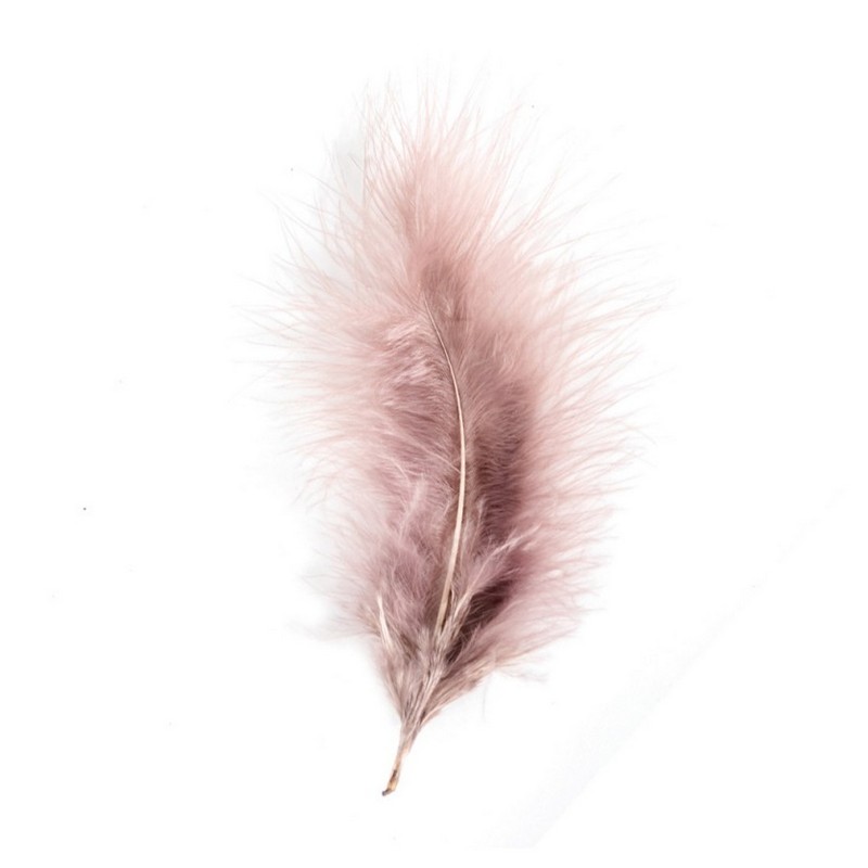 Dekorationsfjer Gråbrun 10-15 cm - 5 stk (10-15 cm) | Natur tema Fjer - Temashop