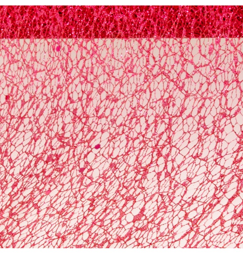 Glitter Bordløber Rød - 1 rulle (10 cm x 5 m) | Rødt tema Bordløber - Temashop