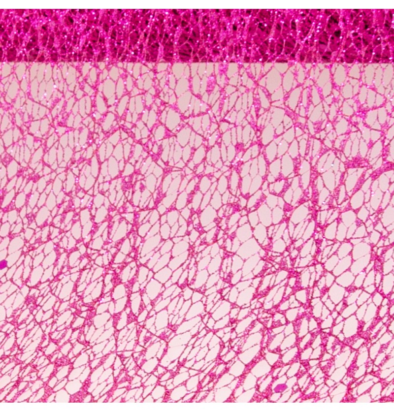 Glitter Bordløber Fuchsia - 1 rulle (10 cm x 5 m) | Pink tema Bordløber - Temashop