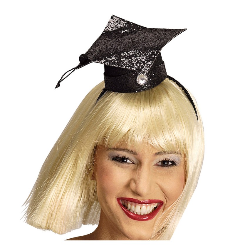 Studenterhat Hårbøjle Sort | Studerende Hårbøjle / Pandebånd / Hårbånd - Hovedtilbehør - Temashop
