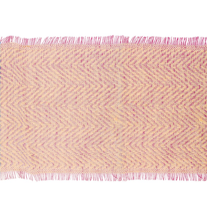 Jute Chevron Bordløber Rosa