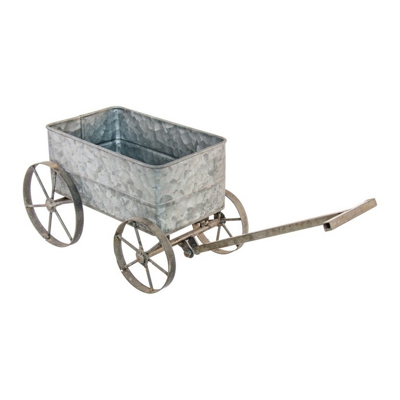Metal Trækvogn Dekoration - 1 stk (47 x 13,5 x 14,5 cm) - Temashop