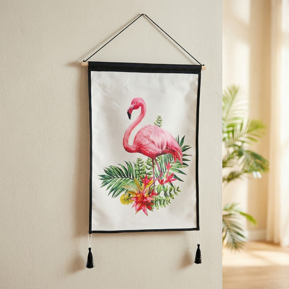 Flamingo Vægopsats Tropisk - 1 stk (48 x 66 x 1,5 cm) | Flamingo Vægopsats - Temashop
