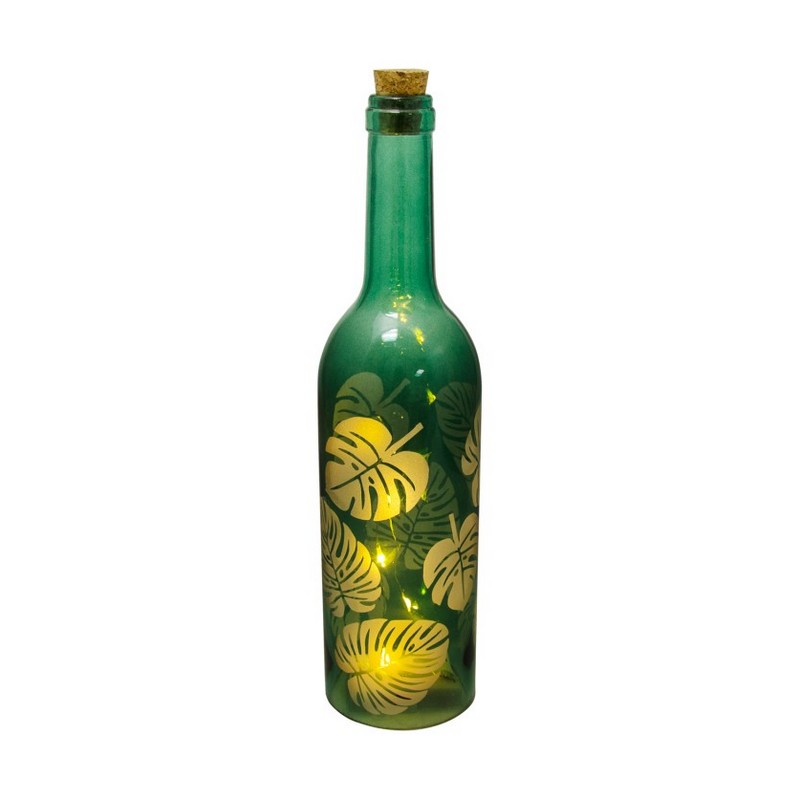 Monstera LED Flaske - 1 stk (7,3 x 30 cm) | Hawaii Lyseffekter - Temashop