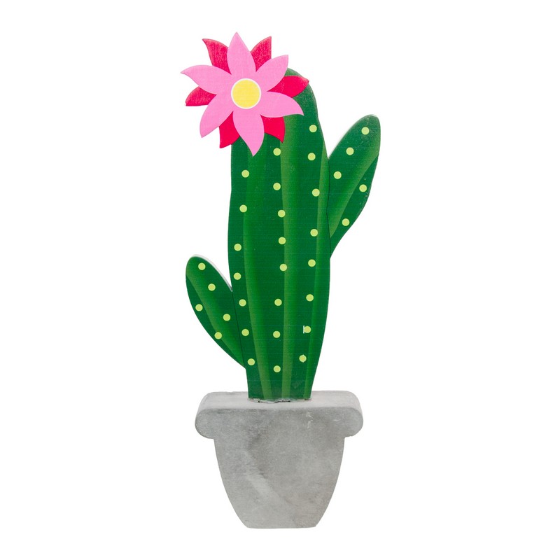 Kaktus Bordfigur - 1 stk (11 x 3 x 31 cm) | Kaktus Centerpieces - Temashop
