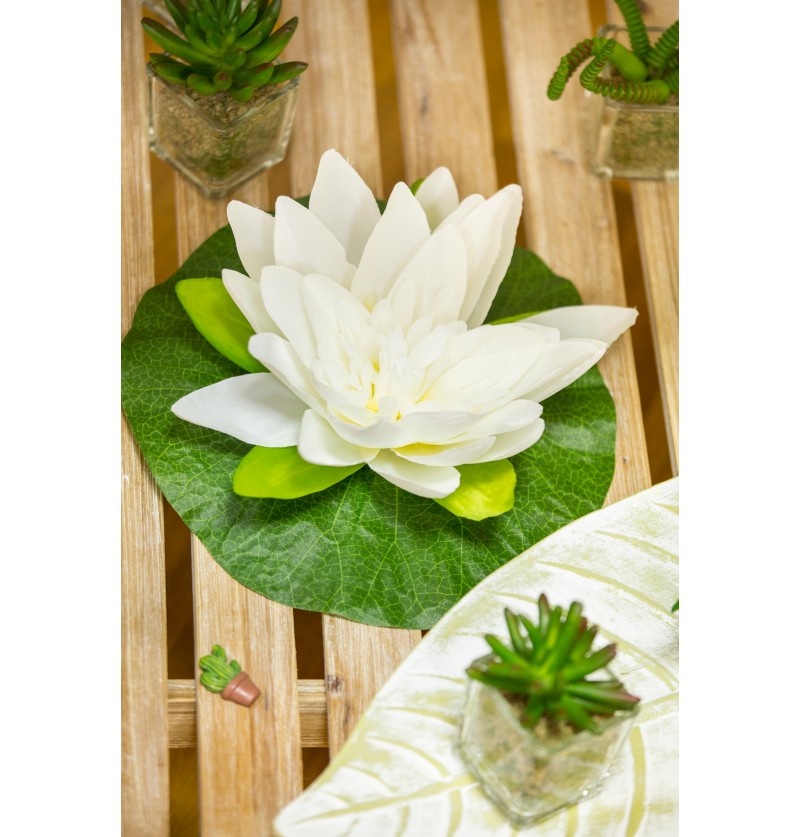 Kunstig Lotusblomst Hvid