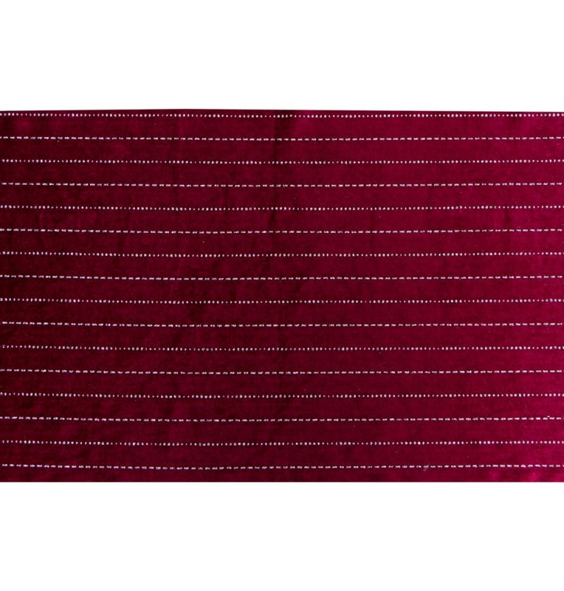 Elegant Velour Bordløber Rød