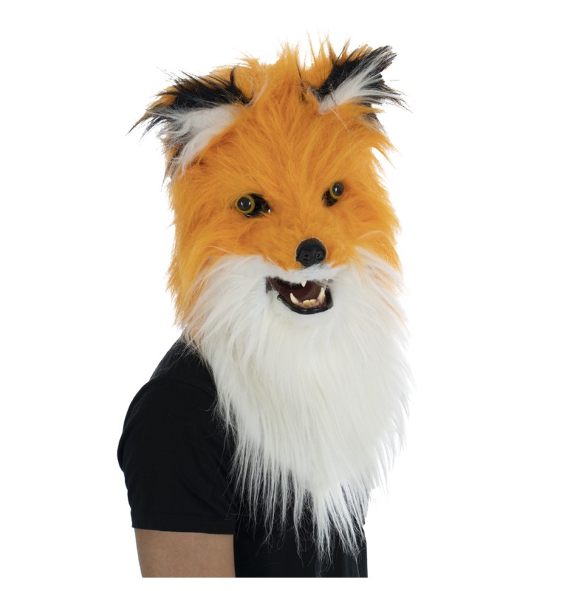 Ræv Maske Med Pels | Ræv Maske - Hovedtilbehør - Temashop