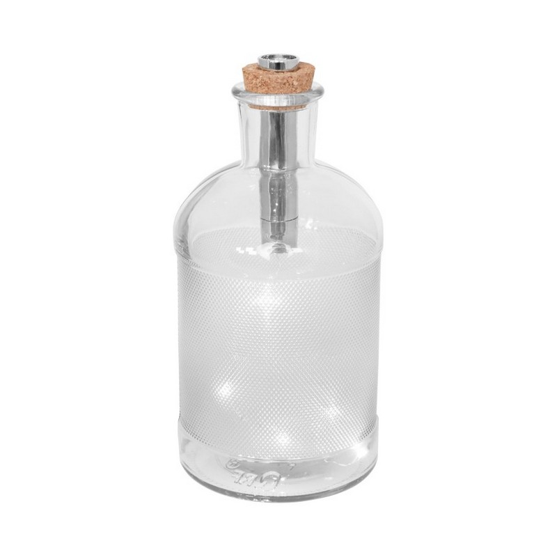 LED Glasflaske Med Korkprop - 1 stk (10,3 cm x 22 cm) - Temashop