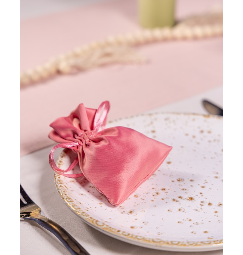 Satin Stofposer Fuchsia - 4 stk (8 x 10 cm) | Pink tema Stofposer - Temashop