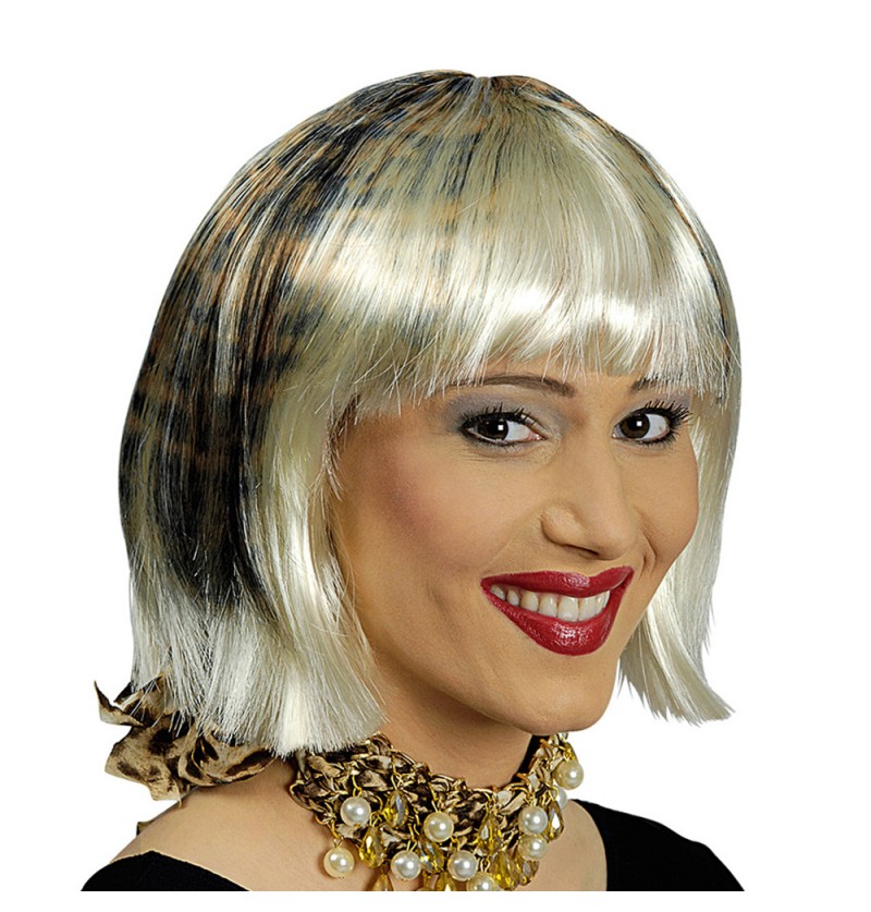 Leopard Paryk Kort Blond | Leopard Paryk - Hovedtilbehør - Temashop
