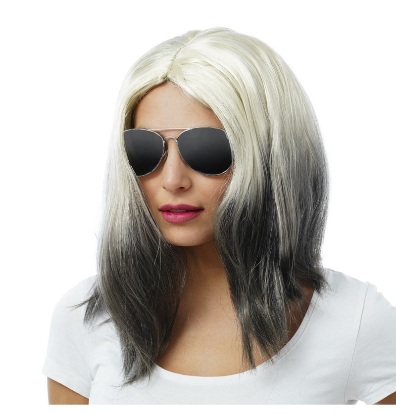Cruella Paryk Sort/Hvid | Cruella de Ville Paryk - Hovedtilbehør - Temashop