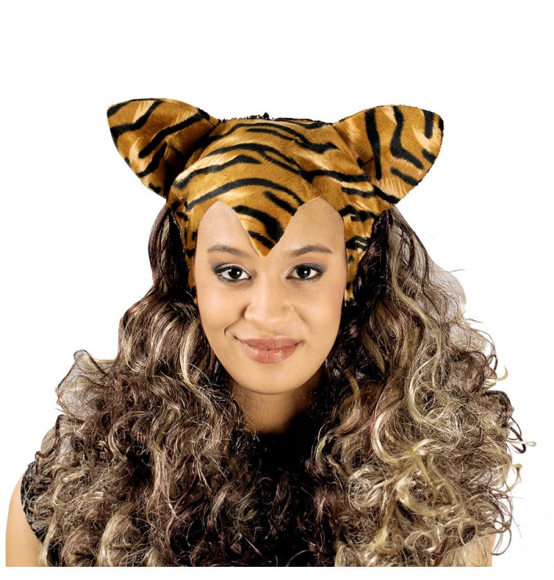 Tiger Paryk Med Ører | Tiger Paryk - Hovedtilbehør - Temashop
