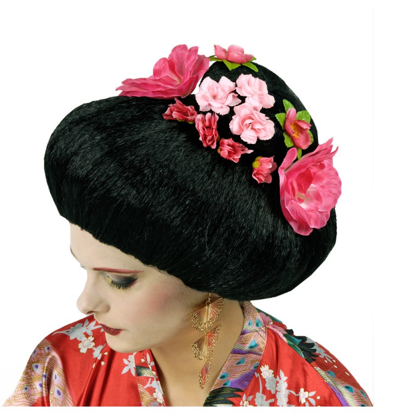 Geisha Paryk Sort | Asien Paryk - Hovedtilbehør - Temashop