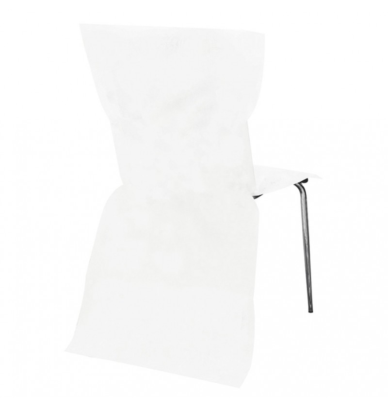 24 Stoleovertræk Hvid - 24 stk | Hvidt tema Stoledekoration - Temashop