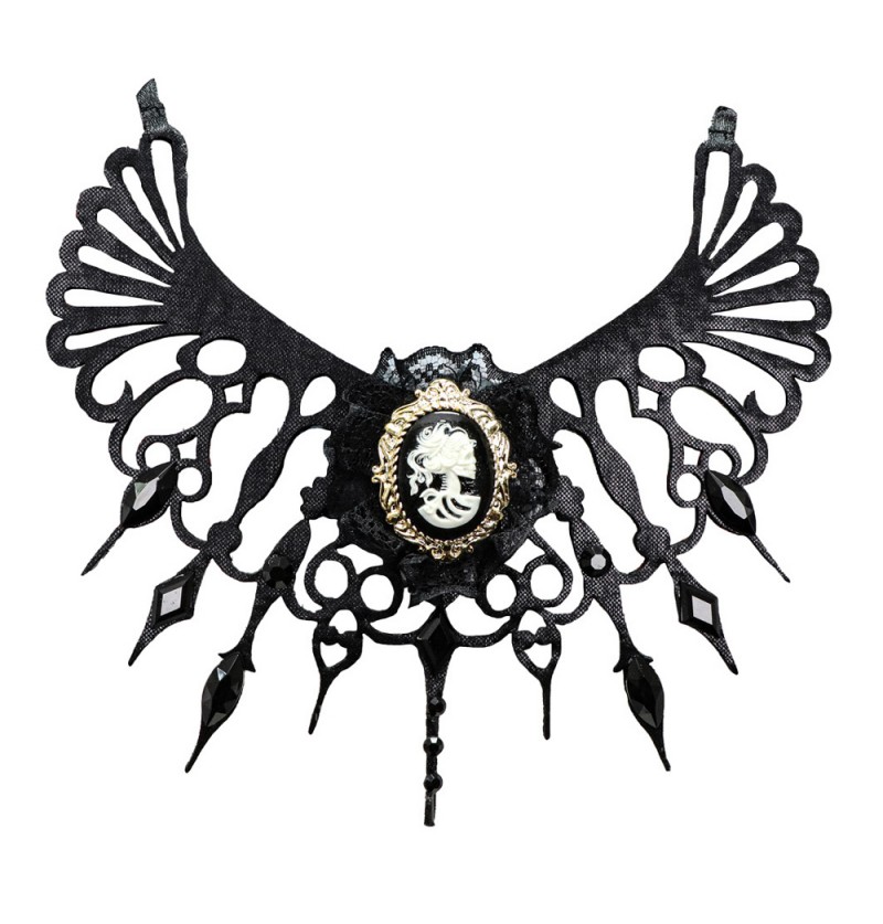 Gotisk Choker Halskæde Sort | Gotisk Halskæder - Smykker - Temashop