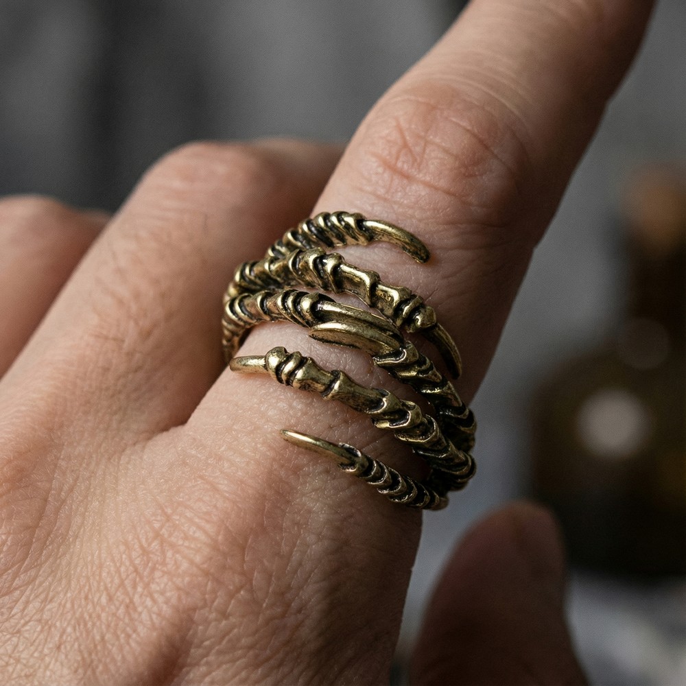 Skelet Hånd Ring Guld | Skelet Ringe - Smykker - Temashop