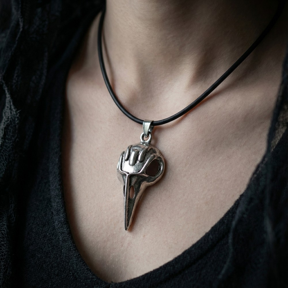 Plague Doctor Halskæde Sølv | Pestlæge Halskæder - Smykker - Temashop