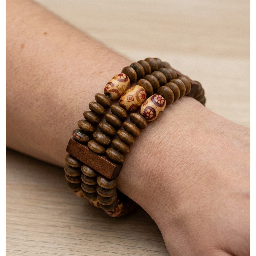Træ Armbånd Brun | Indfødt amerikaner Armbånd - Beklædning - Temashop