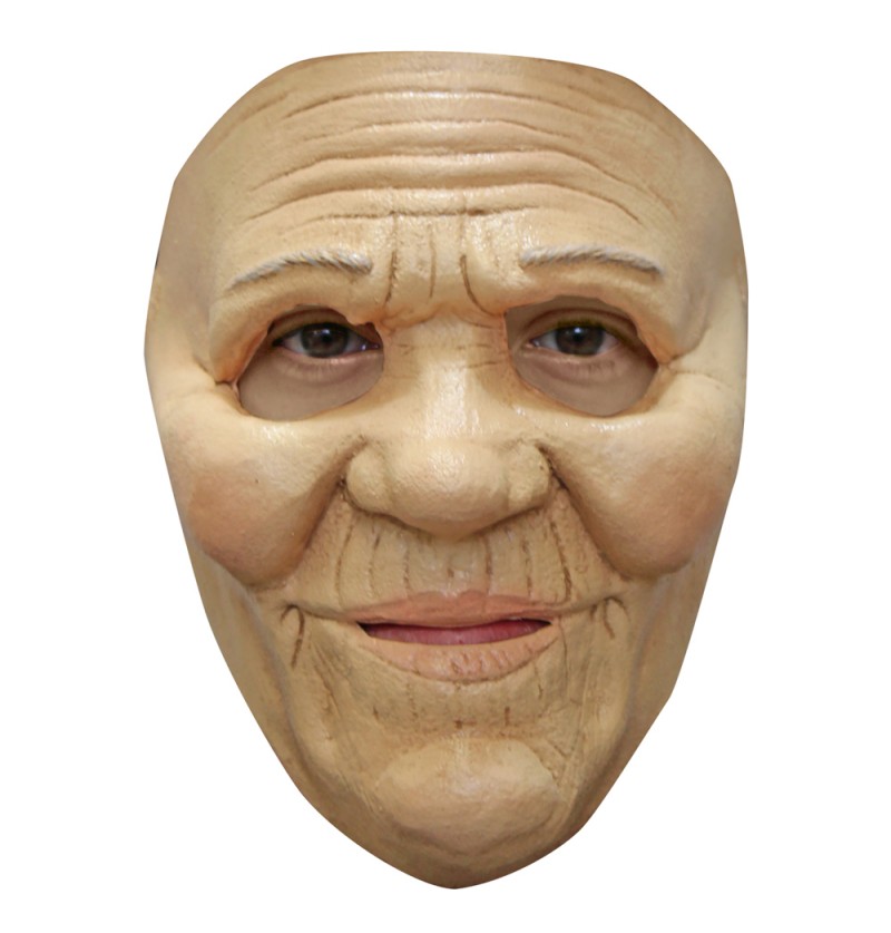 Gammel Dame Latexmaske | Gammel dame Maske - Hovedtilbehør - Temashop