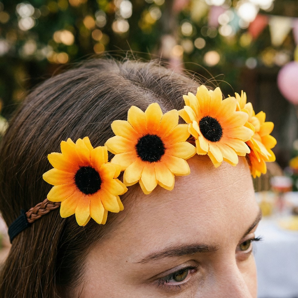 Sommerblomst Hårbånd Gul | Blomst Hårbøjle / Pandebånd / Hårbånd - Hovedtilbehør - Temashop