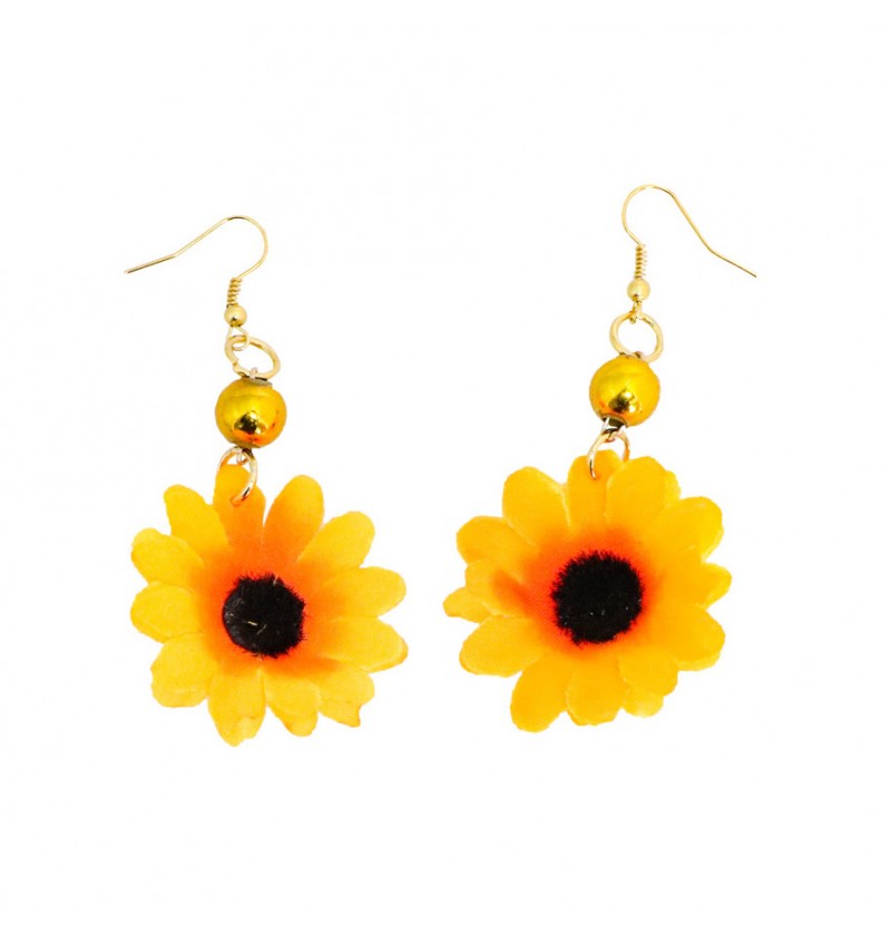 Solsikke Øreringe Gul | Blomst Øreringe - Smykker - Temashop