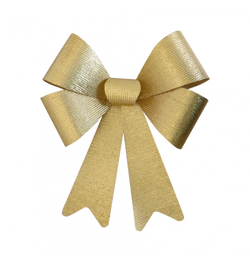 Glitter Sløjfe Guld - 1 stk (36,5 x 50,8 cm) | Guld tema Bånd - Temashop