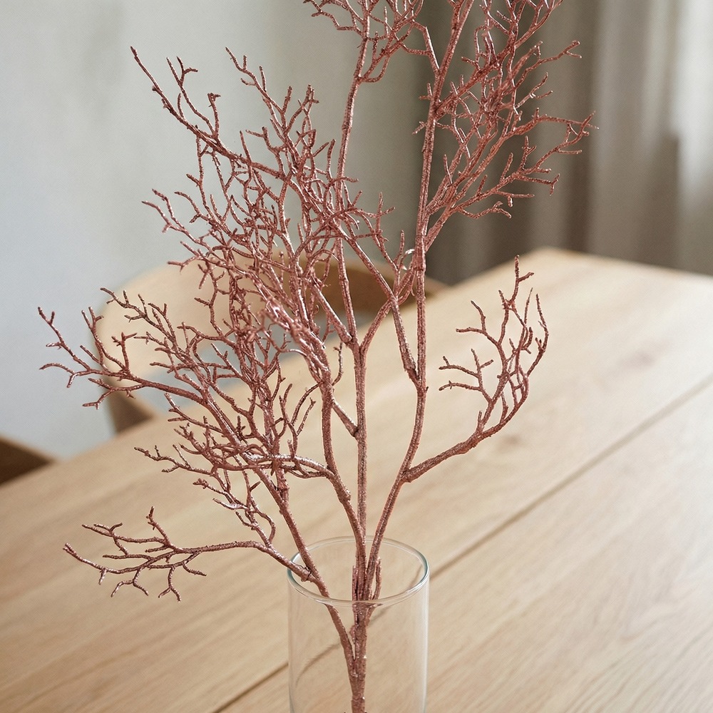 Kunstig Gren Rosaguld - 1 stk (84 cm) | Rosaguld tema Kunstige blomster - Temashop