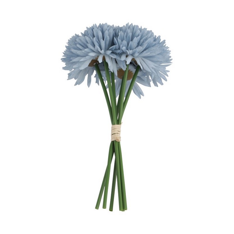 Kunstige Dahlia Blomster Lyseblå - 6 stk (26 cm) | Blomst Kunstige blomster - Temashop