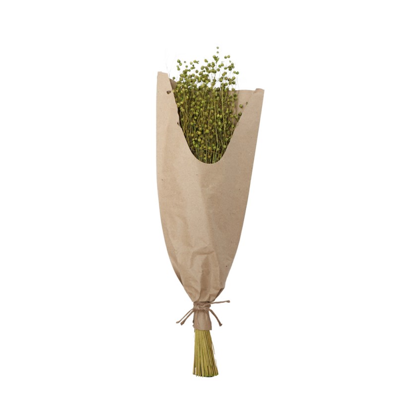 Tørret Hør Bundt Grøn - 1 sæt (60 cm) | Natur tema Kunstige blomster - Temashop