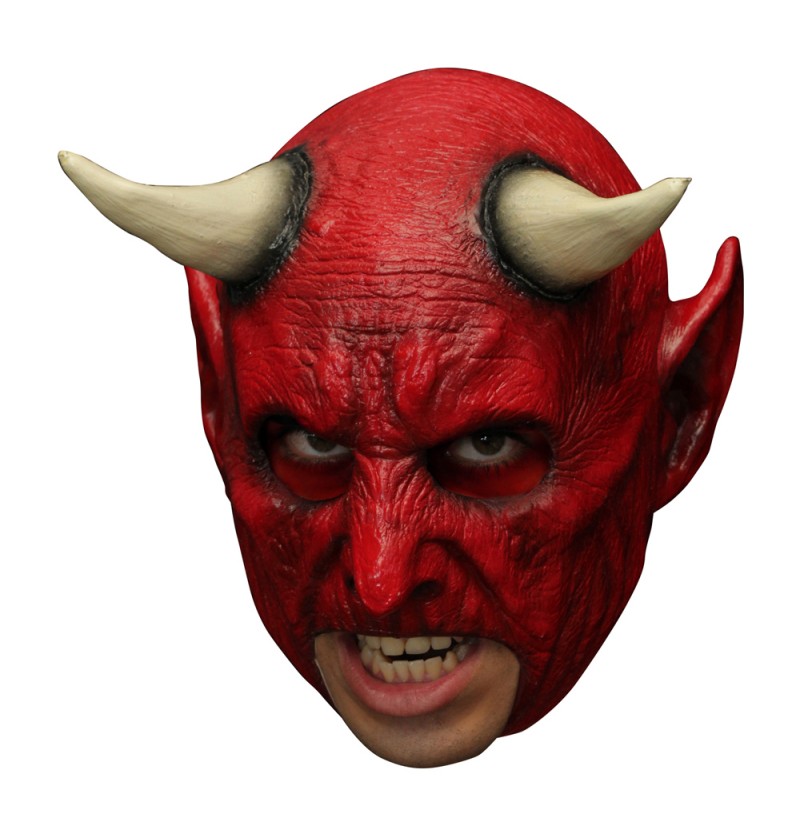 Dæmon Latexmaske Rød | Dæmon Maske - Hovedtilbehør - Temashop