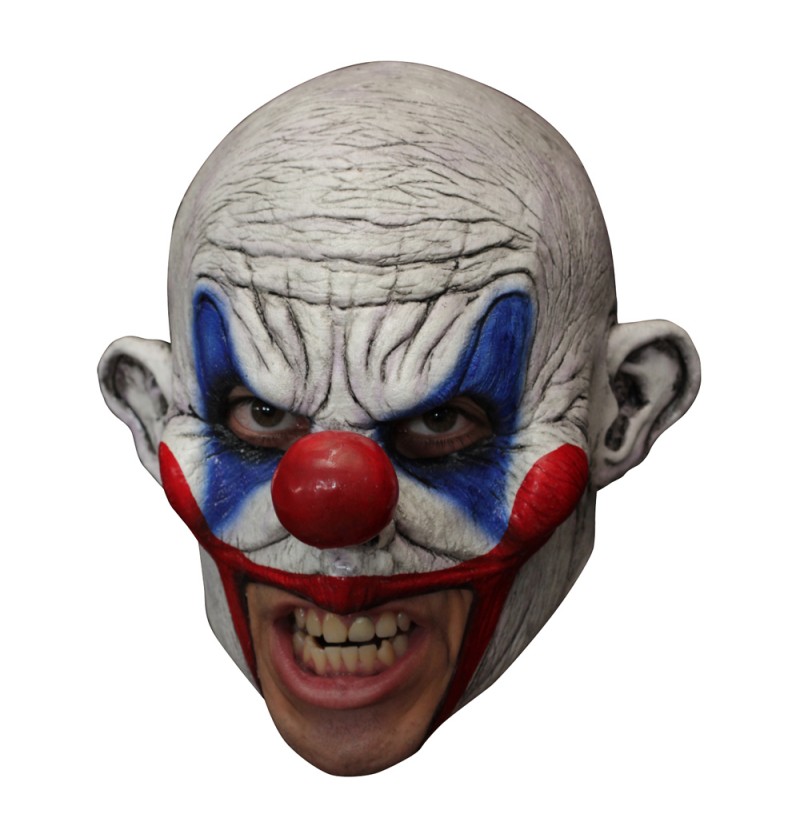 Clooney Horror Klovn Latexmaske | Horror Clown Maske - Hovedtilbehør - Temashop