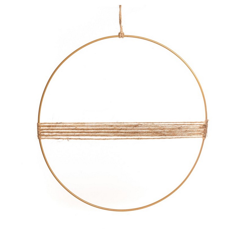 Dekorationsring Ophæng Guld - 1 stk (35 cm x 0,3 cm) - Temashop