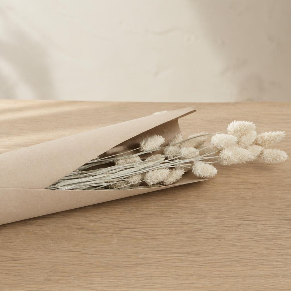 Tørret Phalaris Bundt Hvid - 1 sæt (64 cm) | Natur tema Kunstige blomster - Temashop