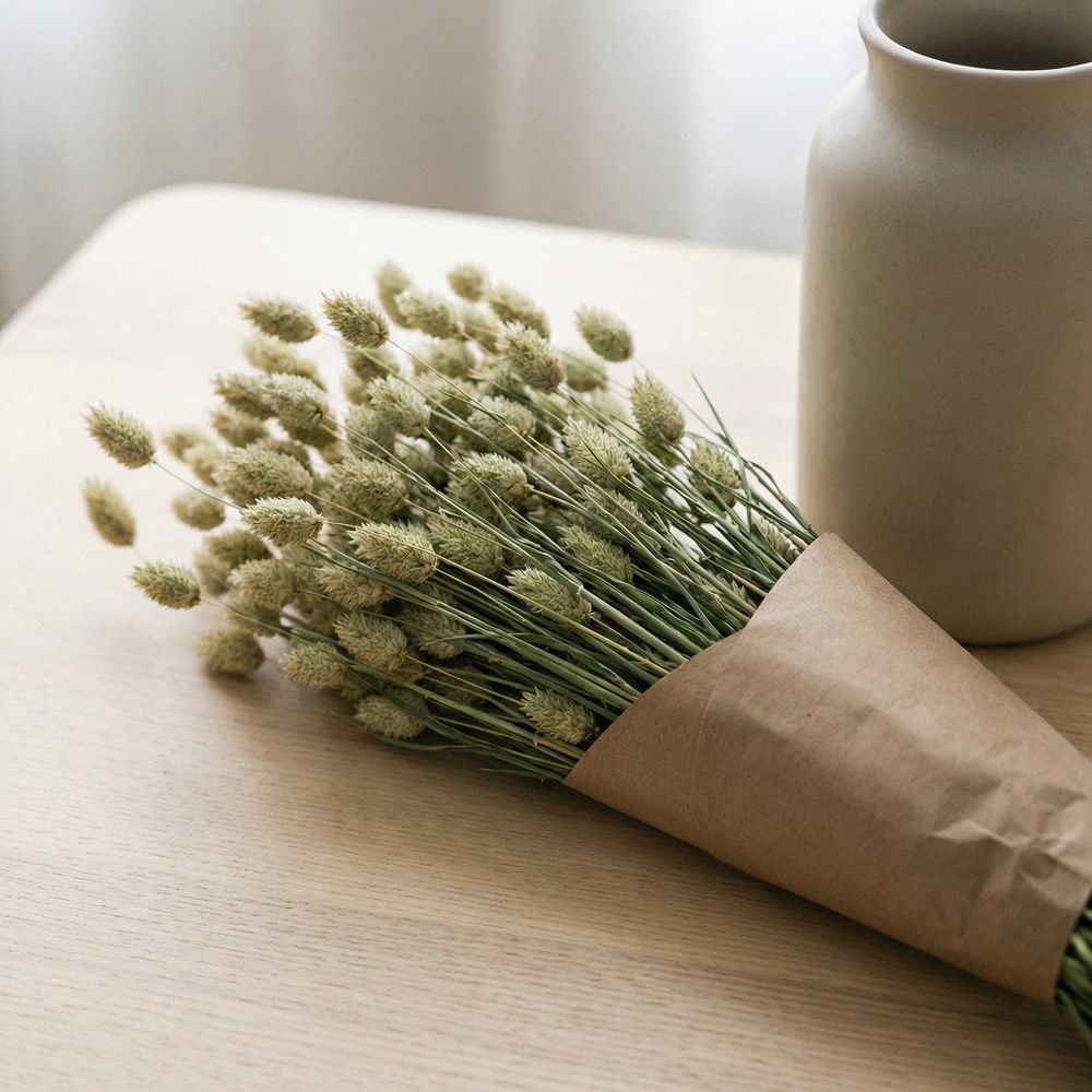 Tørret Phalaris Bundt Natur - 1 sæt (70 cm) | Natur tema Kunstige blomster - Temashop