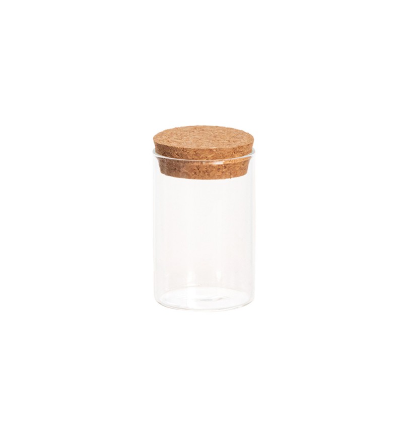Glasrør Med Korkprop - 1 stk (4,5 x 12 cm) - Temashop