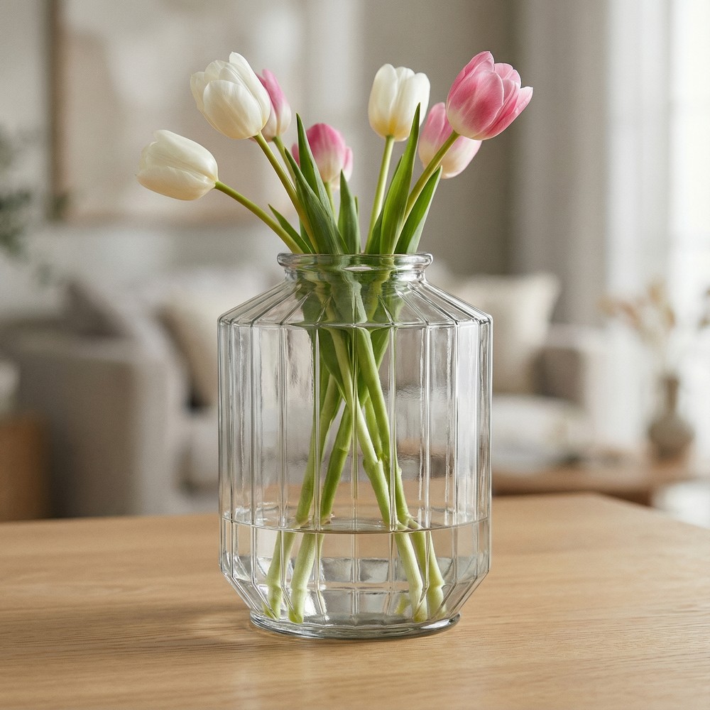 Flora Glasvase Klar - 1 stk (25 x 35 cm) - Temashop