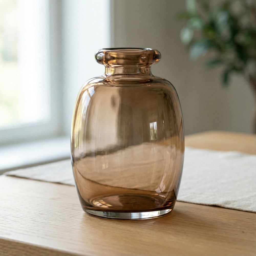Elisa Glasvase Brun - 1 stk (11,5 x 16 cm) - Temashop