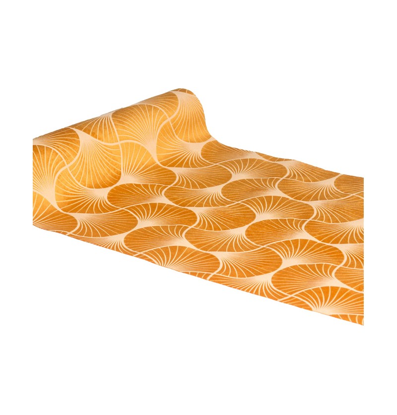 Velour Ginkgo Bordløber Amber
