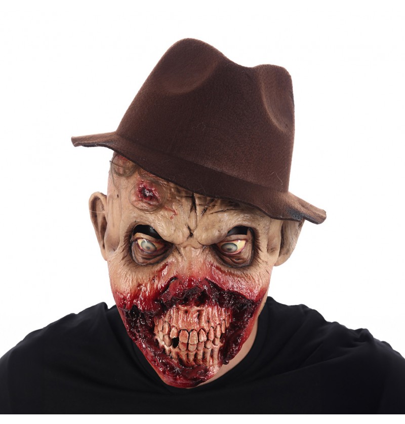 Freddy Krueger Hat Brun | Freddy Krueger Hat / Hue / Hjelm - Hovedtilbehør - Temashop