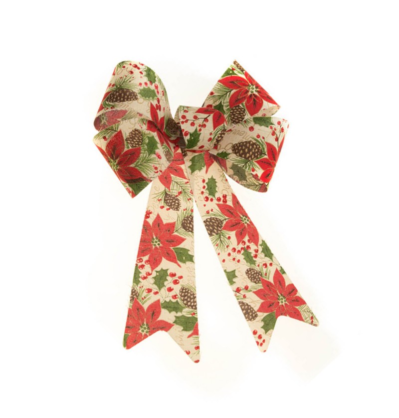 Jute Sløjfe Julestjerne Rød