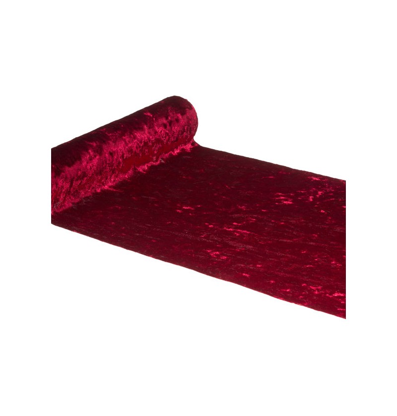 Velour Bordløber Bordeaux