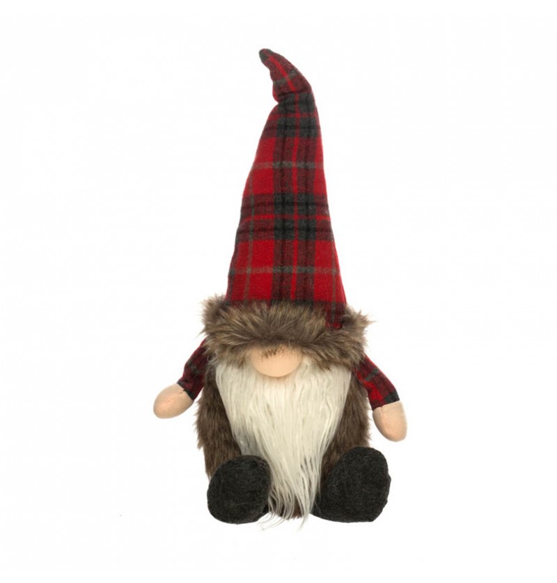 Julenisse Med Skæg Rød