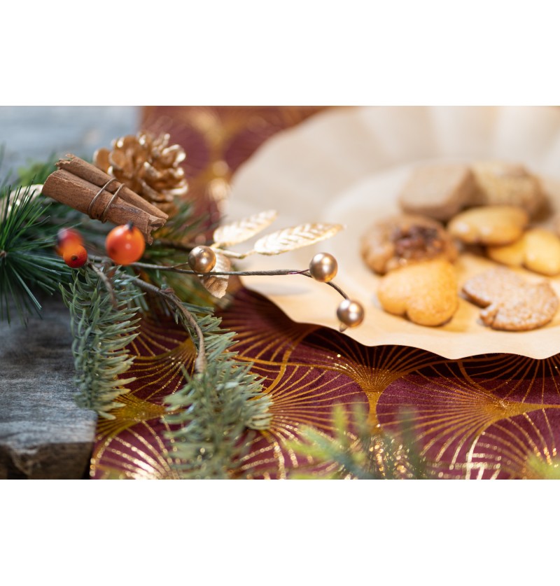 Julekrans Med Kogler Grøn/Guld