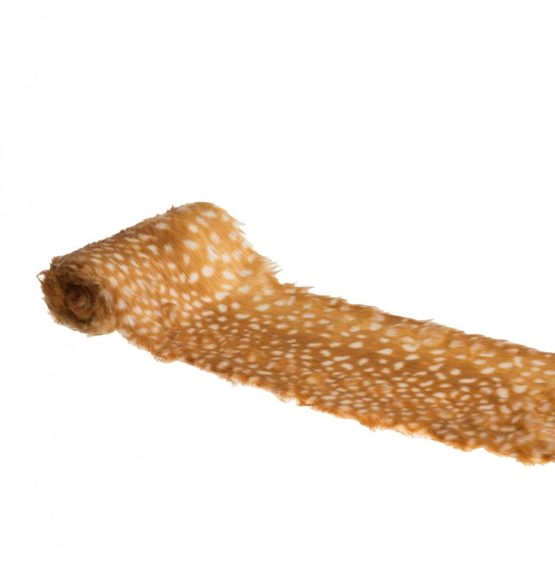 Faux Pels Bordløber Brun/Hvid