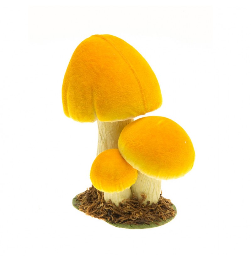 Skovsvampe Dekoration Gul - 1 stk (13 x 10 x 17 cm) | Skov Centerpieces - Temashop