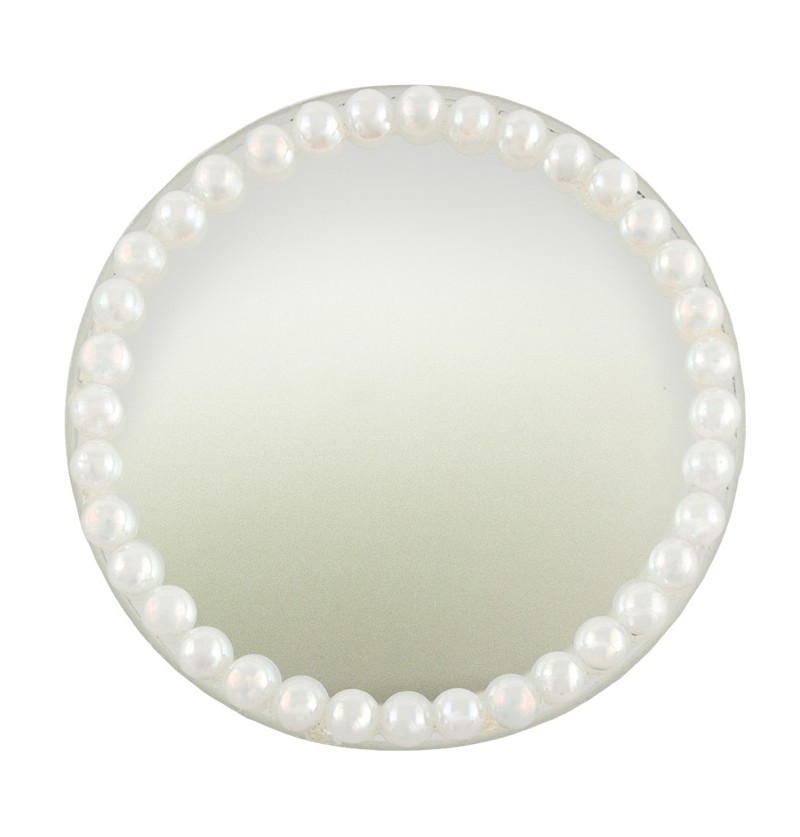 Dekorationsspejl Perlekant - 1 stk (10 cm) - Temashop
