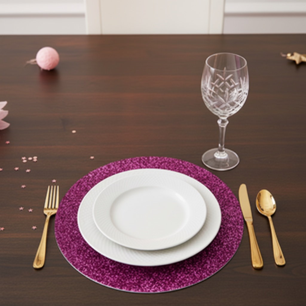 Glimmer Dækkeserviet Lilla
