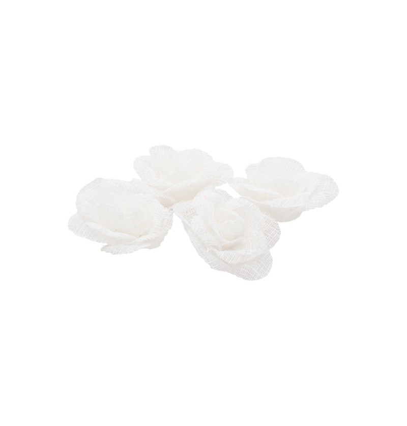 Mini Rosenhoveder Hvid - 4 stk (3 cm) | Natur tema Kunstige blomster - Temashop