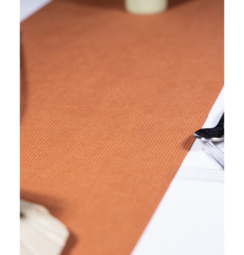 Velour Bordløber Terracotta